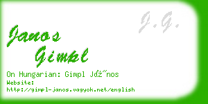 janos gimpl business card